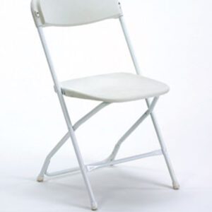 white fold up chair