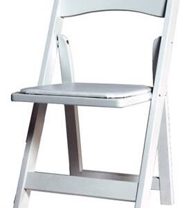 white wood fold up chair