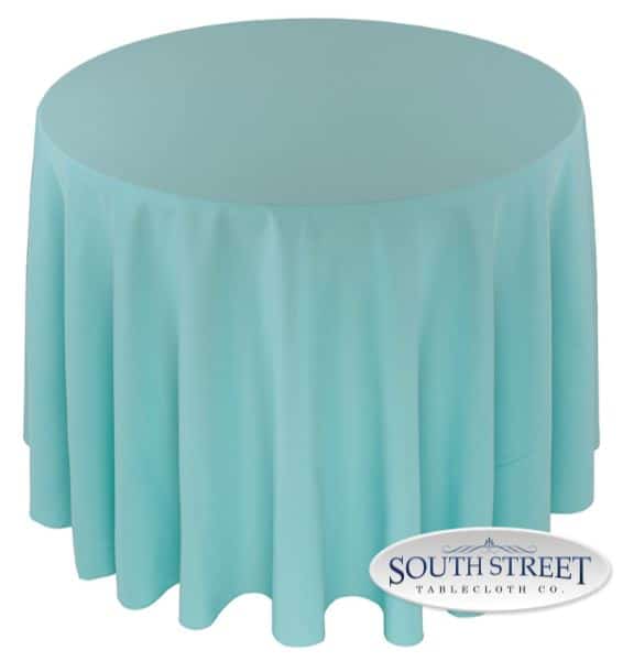 Image of Polyester Aqua Table Linens