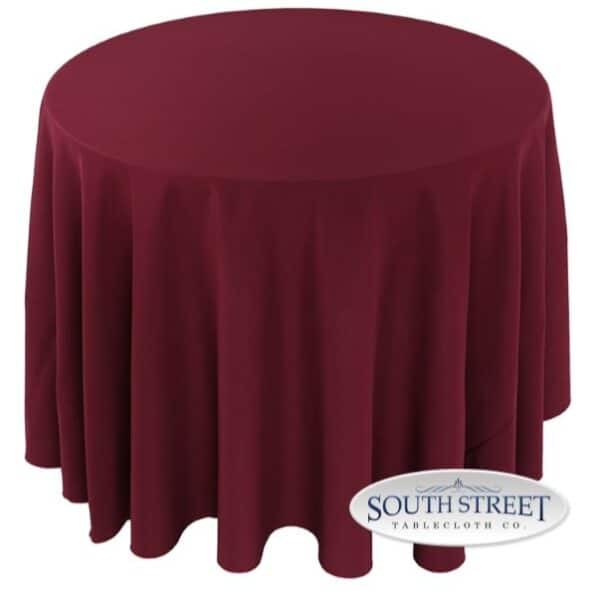 Image of Polyester Burgundy Table Linens