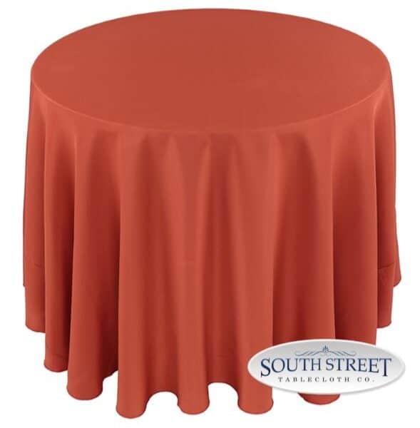 Image of Polyester Burnt Orange Table Linens