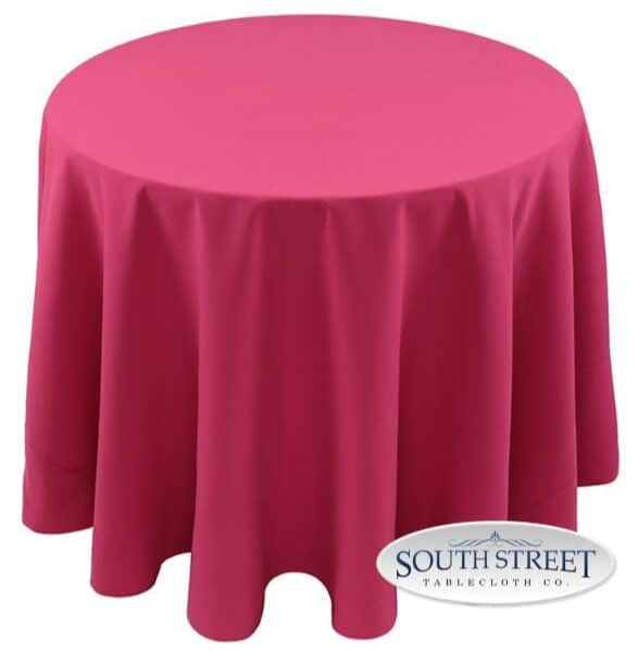 Image of Polyester Hot Pink Table Linens