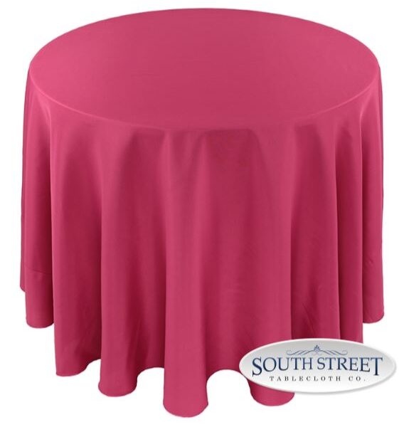 Image of Polyester Hot Pink Table Linens