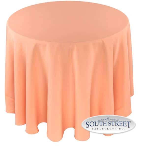 Image of Polyester Peach Table Linens