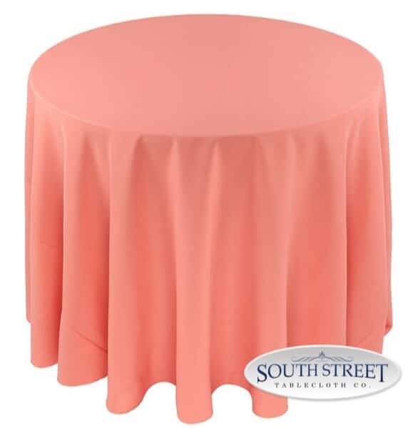 Image of Polyester Salmon Table Linens