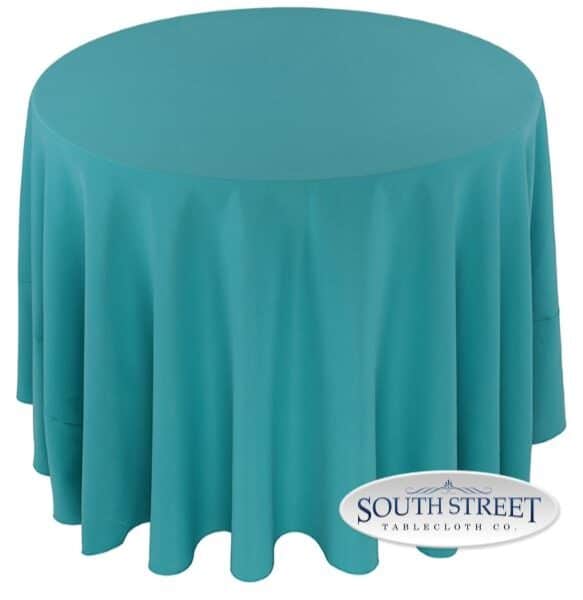 Image of Polyester Turquoise Table Linens