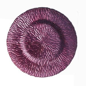 Amethyst Ripple Glass Charger