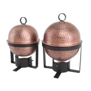 Masala Copper Round Chafers