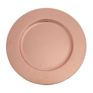 Copper Hammered Steel Charger
