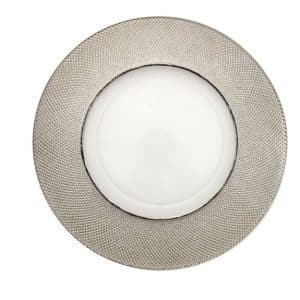 Diamond Platinum Glass Charger