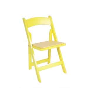 Lemon Yellow Padded Folding Chair