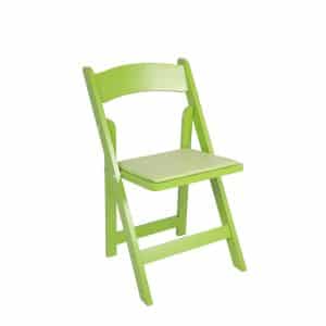 Lime Green Padded Folding Chair