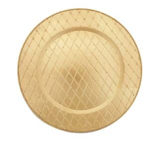 Gold Quilted Melamine Charger