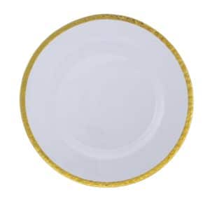Gold Ribbon Hammered Glass Charger