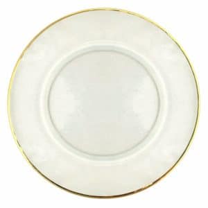 Gold Rim Hammered Glass Charger