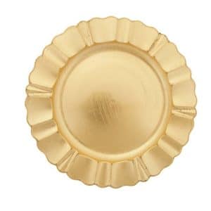 Gold Ruffle Melamine Charger