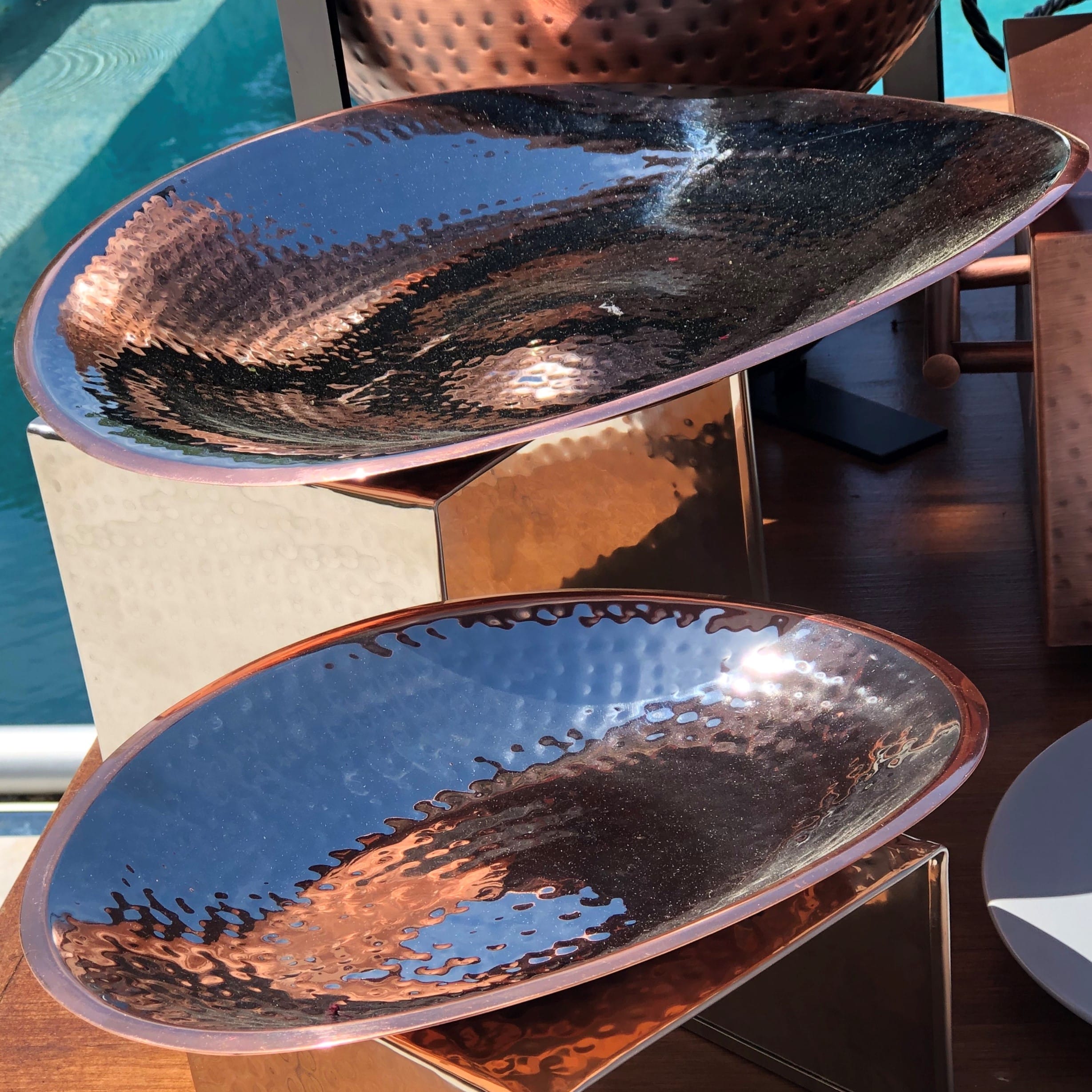 Konno Hammered Copper Platter - Image 2