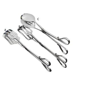 Silver Scissor Pastry Tongs