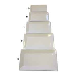 White China Rectangular Platters