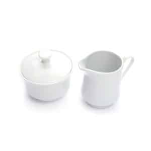 White China Sugar and Creamer