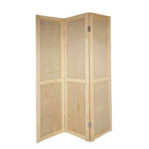 Natural Wood Folding Screen