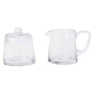 Glass Sugar and Creamer