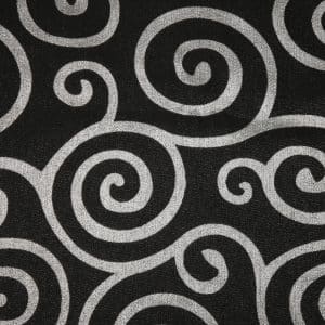 Metallic Scroll Linen Rentals